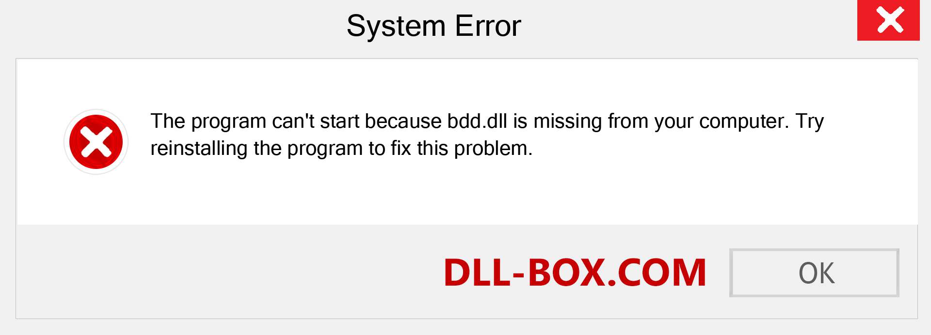  bdd.dll file is missing?. Download for Windows 7, 8, 10 - Fix  bdd dll Missing Error on Windows, photos, images